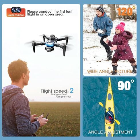 4K Drone with Camera for Adults, Foldable Quadcopter with 4.3" Screen Remote Controller, Brushless Motor,Obstacle Avoidance,Under 249g，One-Key Takeoff & Auto Follow,2Batteries,Portable HD Drone in Kuwait