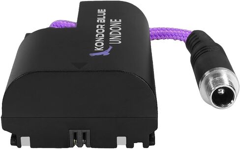 KONDOR BLUE x Gerald Undone | 4" Female Locking DC Barrel 2.1 to FZ100 Dummy Battery | for Sony FX3, A7 Series – Built for Filmmakers Using External Power | Purple in Kuwait