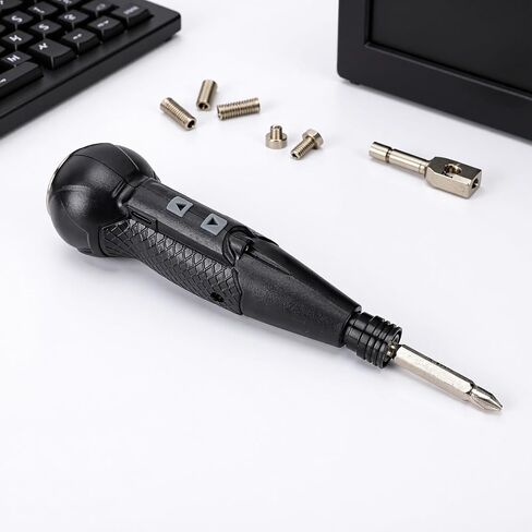 Generic Cordless Electric Screw Driver, 280RPM Manual Auto 2 in 1 with 12 Bits LED Light 900mAh Battery Type C Rechargeable, for Electronics Furniture Bikes in Kuwait
