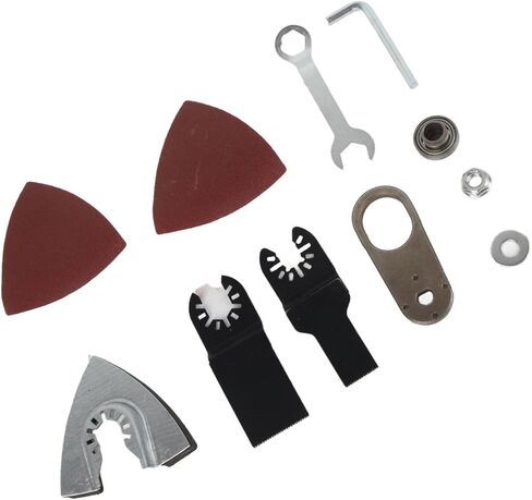 Yosoo Angle Grinder Oscillating Adapter Tool, Metal Replacement Head for 100 Type Angle Grinder with 2 Saw Blades, Screw Pack, Wrench, Eccentric Shaft, Triangular Sand Table, in Kuwait