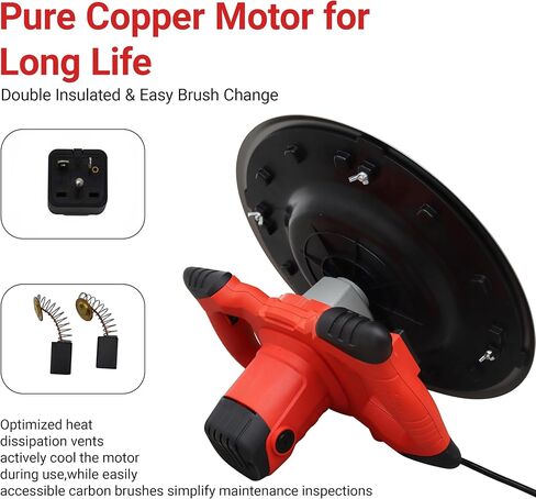 Electric Concrete Mortar Trowel 3800W,15 Inch Handheld Cement Mortar Plastering Machine with 6 Variable Speed for Wall Smoothing & Putty Finishing,Includes Steel Trowel+3 Discs,0-850 RPM,220V in Kuwait