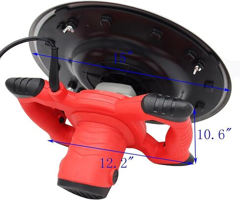 Electric Concrete Mortar Trowel 3800W,15 Inch Handheld Cement Mortar Plastering Machine with 6 Variable Speed for Wall Smoothing & Putty Finishing,Includes Steel Trowel+3 Discs,0-850 RPM,220V in Kuwait