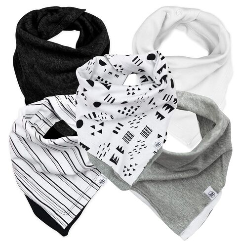 HonestBaby Organic Cotton Bandana Drool Bib Multi-Packs, 10-Pack Rainbow Boy, One Size in Kuwait