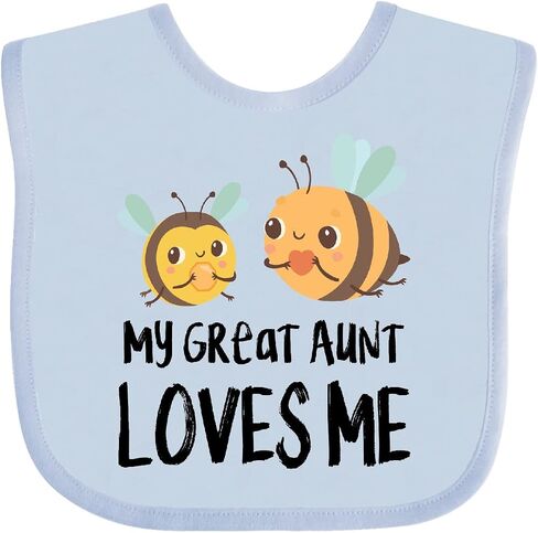 inktastic Bees My Great Aunt Loves Me Baby Bib in Kuwait