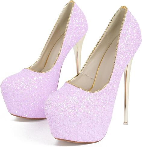 6.30 inch/16cm Women's Sexy High Heels Fashion Wedding Dress Shoes Evening Stilettos Party Office High-Heeled Shoes Comfortable Pumps in Kuwait