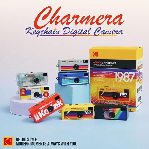Kodak Charmera Keychain Camera (4 Items) | 1.6MP Keychain Camera, USB-C Rechargeable, Includes 32GB Microsd Plus Adapter, Card Reader and Protective Case in Kuwait