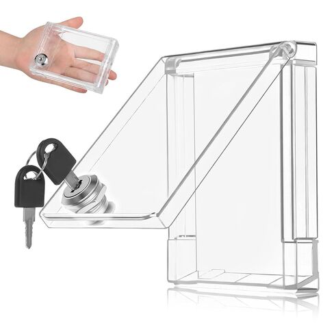 VOSAREA Wall Switch Guard Thermostat Lock Box with 2 Key Lockable Childproof Light Switch Plate Covers Protects Your Circuits (5.19X3.69X1.02in) in Kuwait