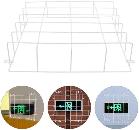 Exit Sign Protective Cage Wire Guard Cover for Emergency Lights - Durable Wall Mounted Safety Guard for Public Spaces in Kuwait