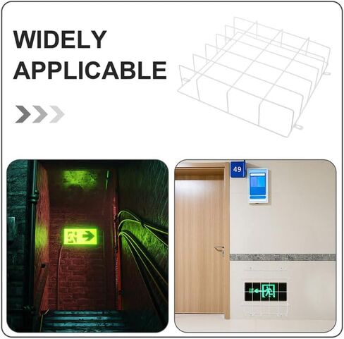 Exit Sign Protective Cage Wire Guard Cover for Emergency Lights - Durable Wall Mounted Safety Guard for Public Spaces in Kuwait