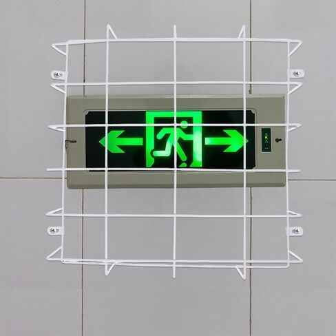 Exit Sign Protective Cage Wire Guard Cover for Emergency Lights - Durable Wall Mounted Safety Guard for Public Spaces in Kuwait