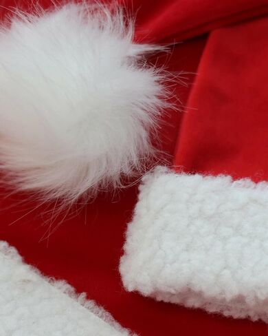 Christmas Newborn Phography Props Blanket Set, Baby Boy Girl Photo Outfit | 47.24"x" 39.37 Bean Bag Blanket with Pocket & Santa Hat for Infant PhotoShoot & Milestone in Kuwait