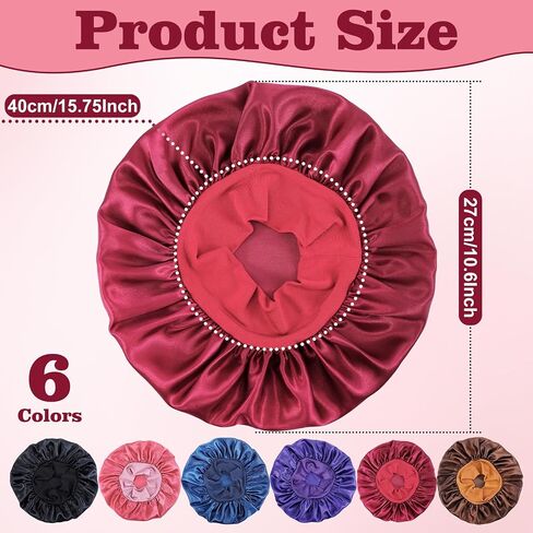 6 PCS Satin Bonnet Kids Set, Toddler Bonnet, Silk Sleep Cap, 6 Color | Kids Bonnet Bulk, Soft Kid Hair Bonnet for Sleeping, Girls Toddler, Curly Hair and Braids in Kuwait