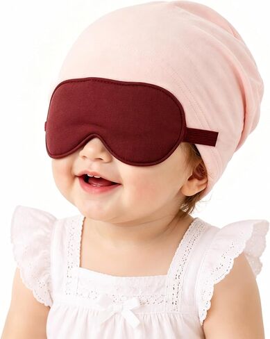 Baby Sleep Hat with Eye Mask for Newborn, Soft Infant Hat Eye Shade for Newborn Sun Hat & Beanie – Travel & Baby Gifts in Kuwait