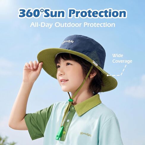 KOCOTREE Baby Sun Hat, Full Sun Protection Toddler Bucket Hat, Kids Sun Hat with Cooling Sweatband in Kuwait