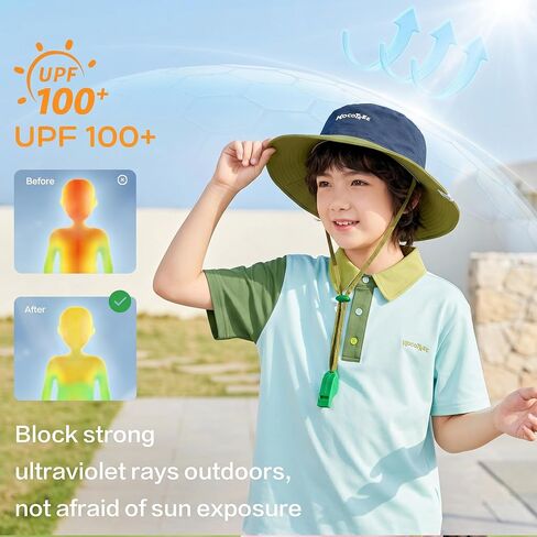 KOCOTREE Baby Sun Hat, Full Sun Protection Toddler Bucket Hat, Kids Sun Hat with Cooling Sweatband in Kuwait