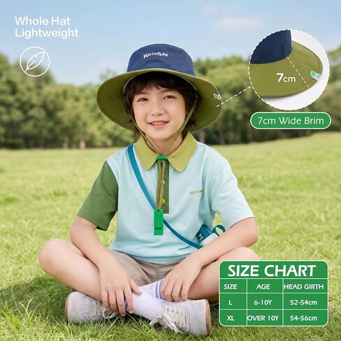 KOCOTREE Baby Sun Hat, Full Sun Protection Toddler Bucket Hat, Kids Sun Hat with Cooling Sweatband in Kuwait
