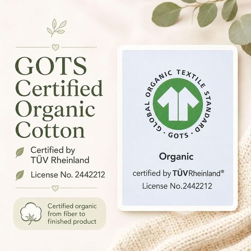 Miaoberry GOTS Certified Organic Muslin Swaddle Blankets, 2 Pack Baby Receiving Blankets, Soft Breathable Cotton Swaddles for Newborn Boys & Girls, Forest Bear & Green in Kuwait