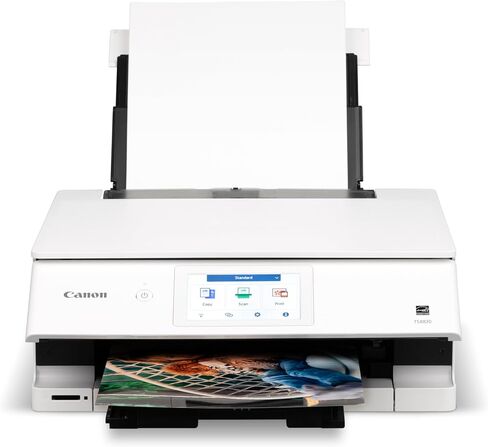 Canon PIXMA TS8820 Wireless Printer, Best for Home Photo Printing, Copy and Scan, White in Kuwait