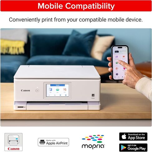 Canon PIXMA TS8820 Wireless Printer, Best for Home Photo Printing, Copy and Scan, White in Kuwait