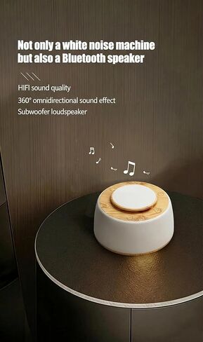 BYH White Noise Machine with Bluetooth 5.3 Speaker, 20 Soothing Sounds Sleep Aid Machine with LED Night Light & Timer, Portable Rechargeable Sleep Sound Machine for Home Travel in Kuwait