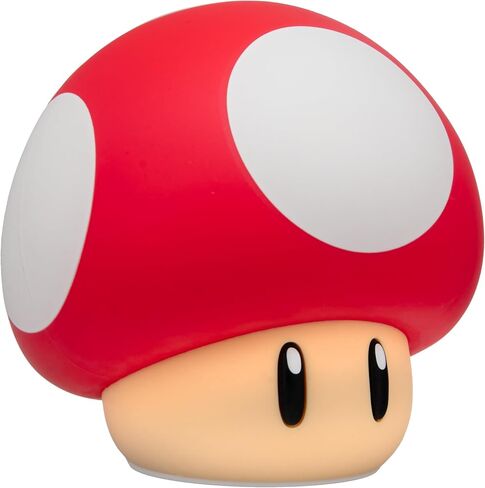 Paladone Super Mario Super Mushroom SquishyGlo Light – Rechargeable Silicone Night Light with 3 Brightness Levels, Official Nintendo Lamp in Kuwait