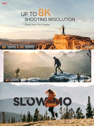 8K 64MP Digital Camera for Photography, Professional Camera(Black) | Autofocus & Anti-Shake,16X Zoom,WiFi,180° Flip Screen,32GB TF Card & 2 Batteries for YouTube Vlogging & Live Streaming in Kuwait