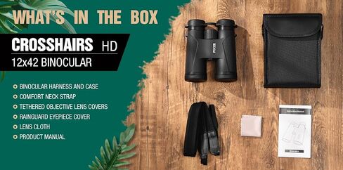 12x42 HD Binoculars for Adults High Powered, Super Bright BAK4 Prism arge View Binoculars with Clear Low Light Vision - Lightweight Waterproof Binocular for Bird Watching, Travel, Cruise, Hunting in Kuwait