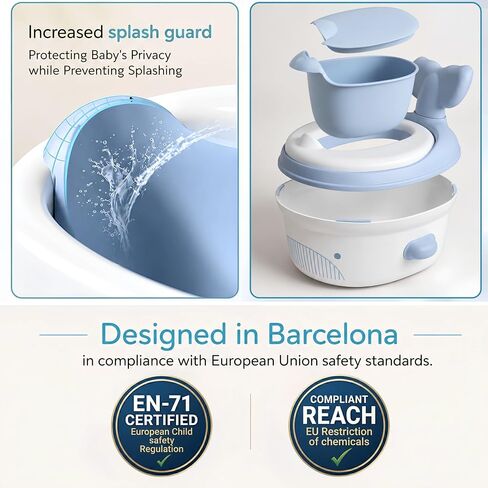 Auvan® 3‑in‑1 Toddler Potty Training Toilet, Potty Training Seat, and Non-Slip Step Stool. Includes Training kit to Motivate Learning with Reward Chart. Baby Toilet Trainer for Boys and Girls. in Kuwait