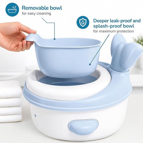 Auvan® 3‑in‑1 Toddler Potty Training Toilet, Potty Training Seat, and Non-Slip Step Stool. Includes Training kit to Motivate Learning with Reward Chart. Baby Toilet Trainer for Boys and Girls. in Kuwait