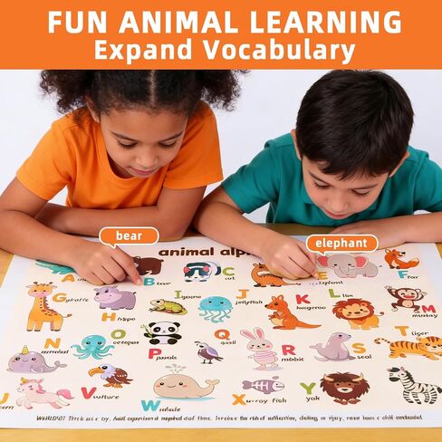 60 Pack Disposable Placemats for Baby, 12"x18" Sticky Placemats for Toddlers, Disposable Baby Placemats for Kids Restaurant & Travel, Animal Alphabet Design in Kuwait