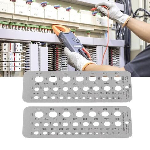 2 Pcs Drill Bit, 29 Hole Metric Imperial Stainless Steel Drill Bit Size Checker Plate Measuring Tool, 1/16-1/2in Index Metal Drill Size Tool for Mechanics in Kuwait