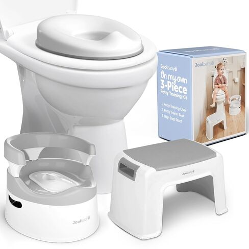 Jool Baby 3-Piece Potty Training Kit - Includes Toddler Potty Chair, Potty Seat for Toilet & Step Stool in Kuwait