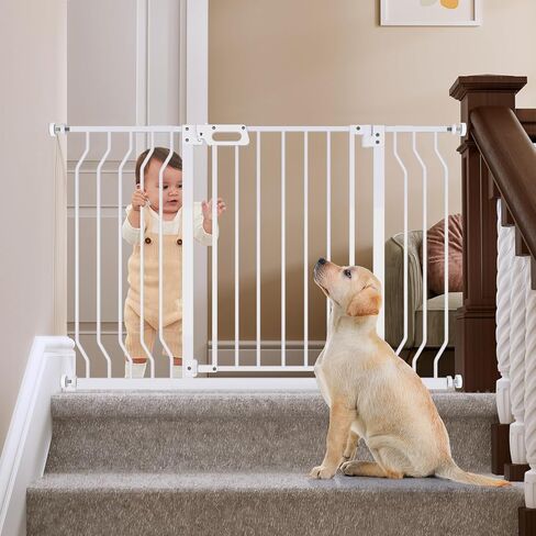 Mom's Choice GROWNSY Baby Gate, 30.5"-53" Auto-Close Dog Gate for Stairs & Doorways, Pressure-Mounted Easy Install Baby Gate - No Drill, Walk Through, Safe & Durable in Kuwait