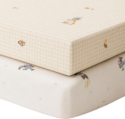 Baby Crib Sheets for Boys Girls, 2 Pack for Standard Crib and Toddler Mattress, Super Soft Baby Sheet, Fitted Crib Sheet for Boys Girls in Kuwait