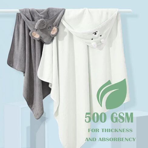 Hooded Baby Towels, Premium Soft Bath Towel for Babies, Newborn, Infant and Toddler, Ultra Absorbent, Natural Baby Stuff Towel with Hood for Boy and Girl in Kuwait