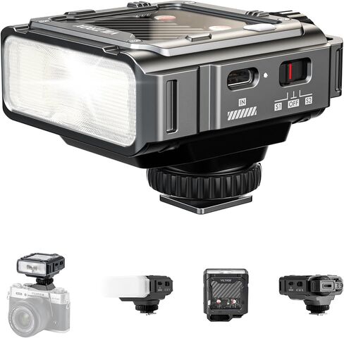 VILTROX Spark Z3-N TTL Camera Flash for Nikon, Retro Hot Shoe Flashes with TTL & Manual Modes, USB-C Rechargeable Compact Speedlite with Adjustable Brightness, Detachable Softbox, Green in Kuwait
