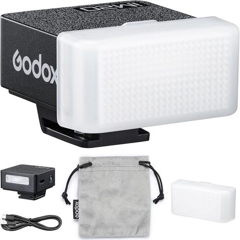 Godox iM20 with Diffuser Godox Mini Flash - Camera Flash GN10, 5Power Levels, USB-C Battery, 440 Full-Power Flashes, 3S Recycle time, Manual Flash for Canon/Sony zv1/Sony zve10/Ricoh gr3/Nikon/Fuji f1 in Kuwait