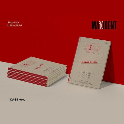 STRAY KIDS - Mini Album [MAXIDENT] (CASE Ver. / HAN Ver.) Paper Case + Photobook + CD-R + Lyrics Paper + Photocard + Unit Mini Folded Poster + Exclusive Photocard + 2 Pin Button Badges in Kuwait