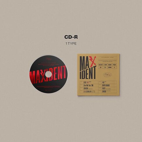 STRAY KIDS - Mini Album [MAXIDENT] (CASE Ver. / HAN Ver.) Paper Case + Photobook + CD-R + Lyrics Paper + Photocard + Unit Mini Folded Poster + Exclusive Photocard + 2 Pin Button Badges in Kuwait
