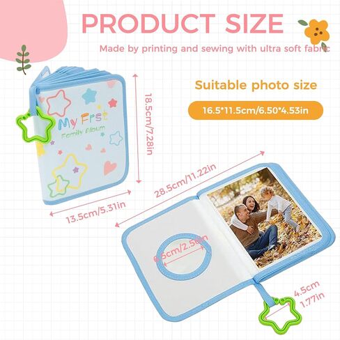 My First Photo Album for Baby Holds 17 4x6 Photos,Baby Photo Albums Scrapbook for Kids,Baby Keepsake Book,Toddler Picture Memory Book,for Shower Gift Kids Toddlers Family Pictures in Kuwait