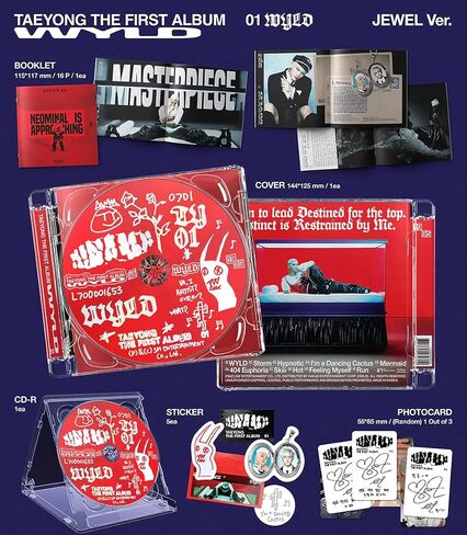 TAEYONG WYLD 1st Album [Jewel Case Ver.] CD + Super Jewel Case + Photocard + Stapled Booklet + Sticker Sheet in Kuwait