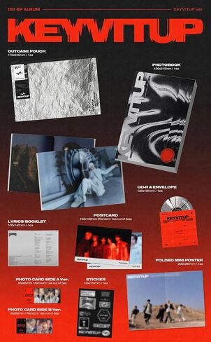 KEYVITUP 1st EP Album KEYVITUP [KEYVITUP Ver.] Photobook + CD + 2Photocard + Sticker + Postcard + Mini Poster + Outcase Pouch (Best One) in Kuwait