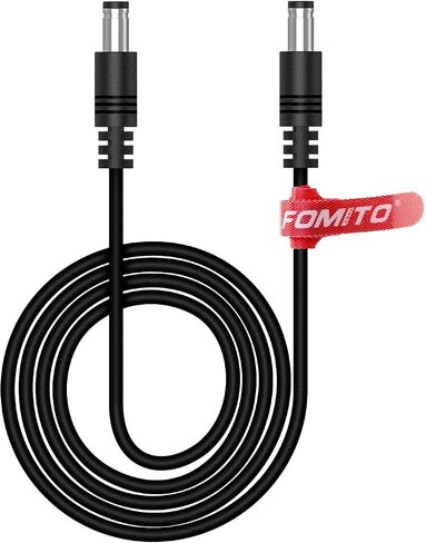 Fomito Dual DC Male Power Cable, 5.5x2.5mm and 5.5x2.1mm Plugs, 0.75mm² Pure Copper Wire, Double-Layer PVC Insulation for LED Lights and PCBs in Kuwait