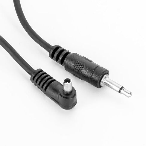 FOMITO 3.5mm Flash Light PC Sync Cable, 3M Length, Right Angle Connector, Black in Kuwait