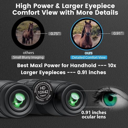 10x42 Binoculars for Bird Watching Adults: Timorn HD Waterproof Fogproof Birding Binocular with Phone Adapter & Tripod, Lightweight High Powered Binos for Hiking Travel in Kuwait