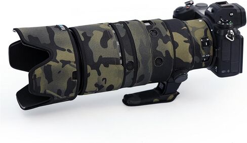 Rolanpro Lens Cover for Nikon NIKKOR Z 100-400mm f/4.5-5.6 VR S Lens, Waterproof Camo Rain Coat Lens Protective Sleeve Case for Wildlife Photography, Bird Watching & Outdoor Shooting #Pure Black in Kuwait