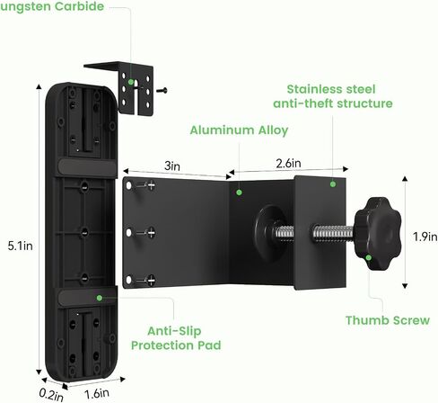 Anti-Theft Video Doorbell Mount Compatible with Tapo D210/ D225/ D235 Camera, No Block Motion Sensor, Adjustable No-Drill Mounting Bracket Accessories for Home Rentals Office in Kuwait