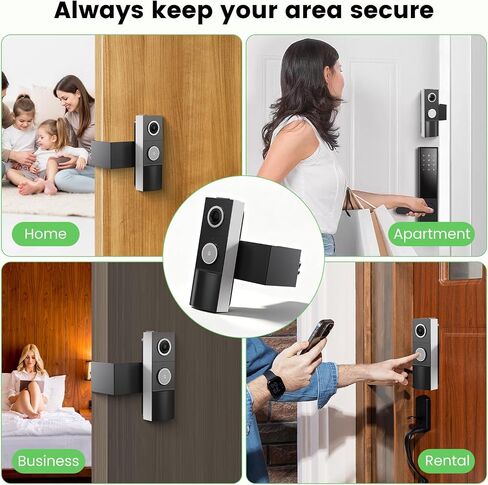 Anti-Theft Video Doorbell Mount Compatible with Tapo D210/ D225/ D235 Camera, No Block Motion Sensor, Adjustable No-Drill Mounting Bracket Accessories for Home Rentals Office in Kuwait