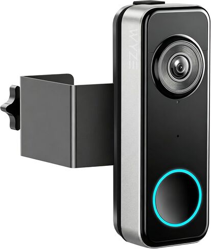 Anti-Theft Doorbell Mount for Wyze Doorbell Camera, No Drill Video Doorbell Mount Adjustable Mounting Bracket for Wyze Duo Cam Video Doorbell, Fully Metal Door Camera Mount for Home Apartment Rentals in Kuwait