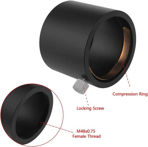 Astromania M48X0.75 Male/M42X1 Female to M42X0.75 Male Telescope Adapter - Bundle with - M48X0.75 Female Thread to 2" Adapter in Kuwait
